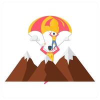 Paragliding and flight icon concept vector