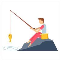Fishing and hook icon concept vector