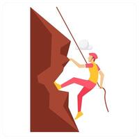 Mountain Climbing and climb icon concept vector