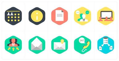 A set of 10 mix icons as user details, information, document vector