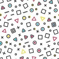 seamless pattern with geometric shapes and colors vector