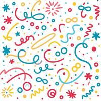 a colorful pattern with many different shapes and colors vector
