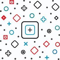 a square with a plus sign and a circle around it vector