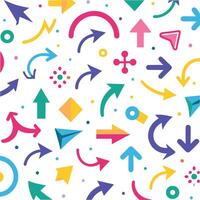 colorful arrows and arrows on a white background vector