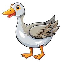 cartoon goose art vector