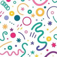 a colorful pattern with various shapes and colors vector
