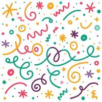 a colorful pattern with many different shapes and letters vector