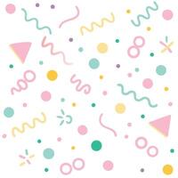 a colorful background with confetti and other shapes vector