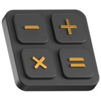 3d render of a simplified calculator png