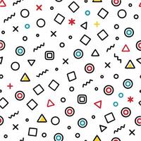 seamless pattern with geometric shapes and colors vector