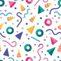 seamless pattern with colorful shapes and shapes vector