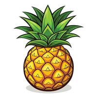 a cartoon pineapple on a white background vector