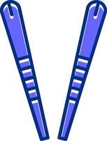 Chopsticks Filled Slip Style Icon vector