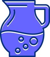 Pitcher Filled Slip Style Icon vector