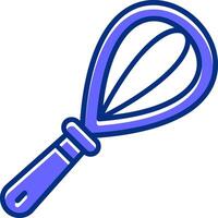 Whisk Filled Slip Style Icon vector