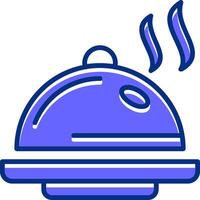 Dish Filled Slip Style Icon vector