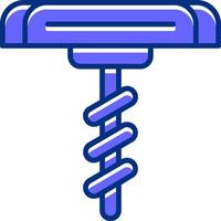 Corkscrew Filled Slip Style Icon vector