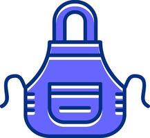 Apron Filled Slip Style Icon vector