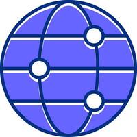 Global Filled Slip Style Icon vector