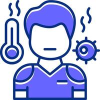 Sick boy Filled Slip Style Icon vector