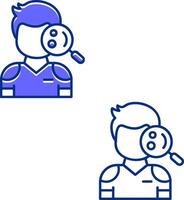 Man Skin Check Up Filled Slip Style Icon vector