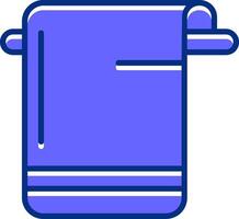 Towel Filled Slip Style Icon vector