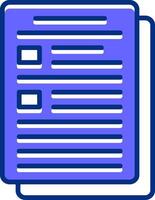 Document Filled Slip Style Icon vector