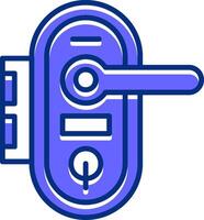 Door handle Filled Slip Style Icon vector