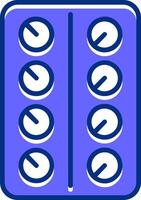 Pills Filled Slip Style Icon vector
