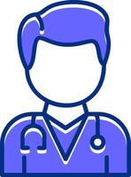 Man doctor Filled Slip Style Icon vector