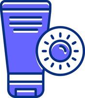 Sun block Filled Slip Style Icon vector