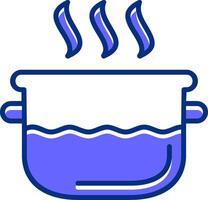 Steaming Filled Slip Style Icon vector