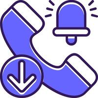 Ringing Filled Slip Style Icon vector