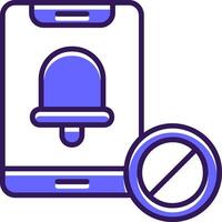Notifications off Filled Slip Style Icon vector