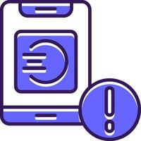 Running apps Filled Slip Style Icon vector