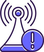 Connection lost Filled Slip Style Icon vector