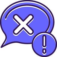 Cross Filled Slip Style Icon Design vector