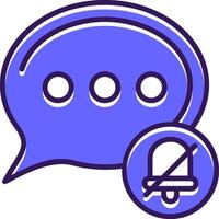 Silent mode Filled Slip Style Icon vector