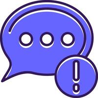 Chat message Filled Slip Style Icon vector