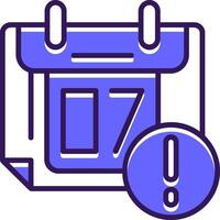 Calendar event Filled Slip Style Icon vector