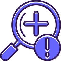 Zoom in Filled Slip Style Icon vector
