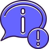 Information Filled Slip Style Icon vector