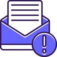 Mail Filled Slip Style Icon vector