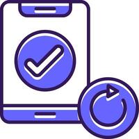 Auto-rotate Filled Slip Style Icon vector