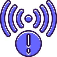 Signal Filled Slip Style Icon vector