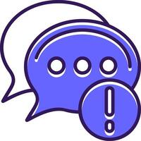 Speech bubble Filled Slip Style Icon vector