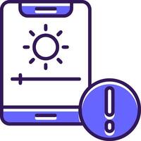 Adaptive brightness Filled Slip Style Icon vector