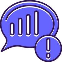Network signal Filled Slip Style Icon vector