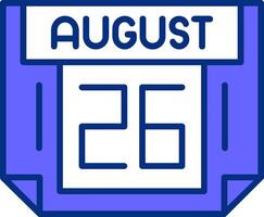 26 August Filled Slip Style Icon vector