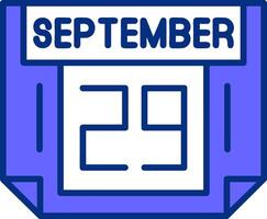 29 September Filled Slip Style Icon vector